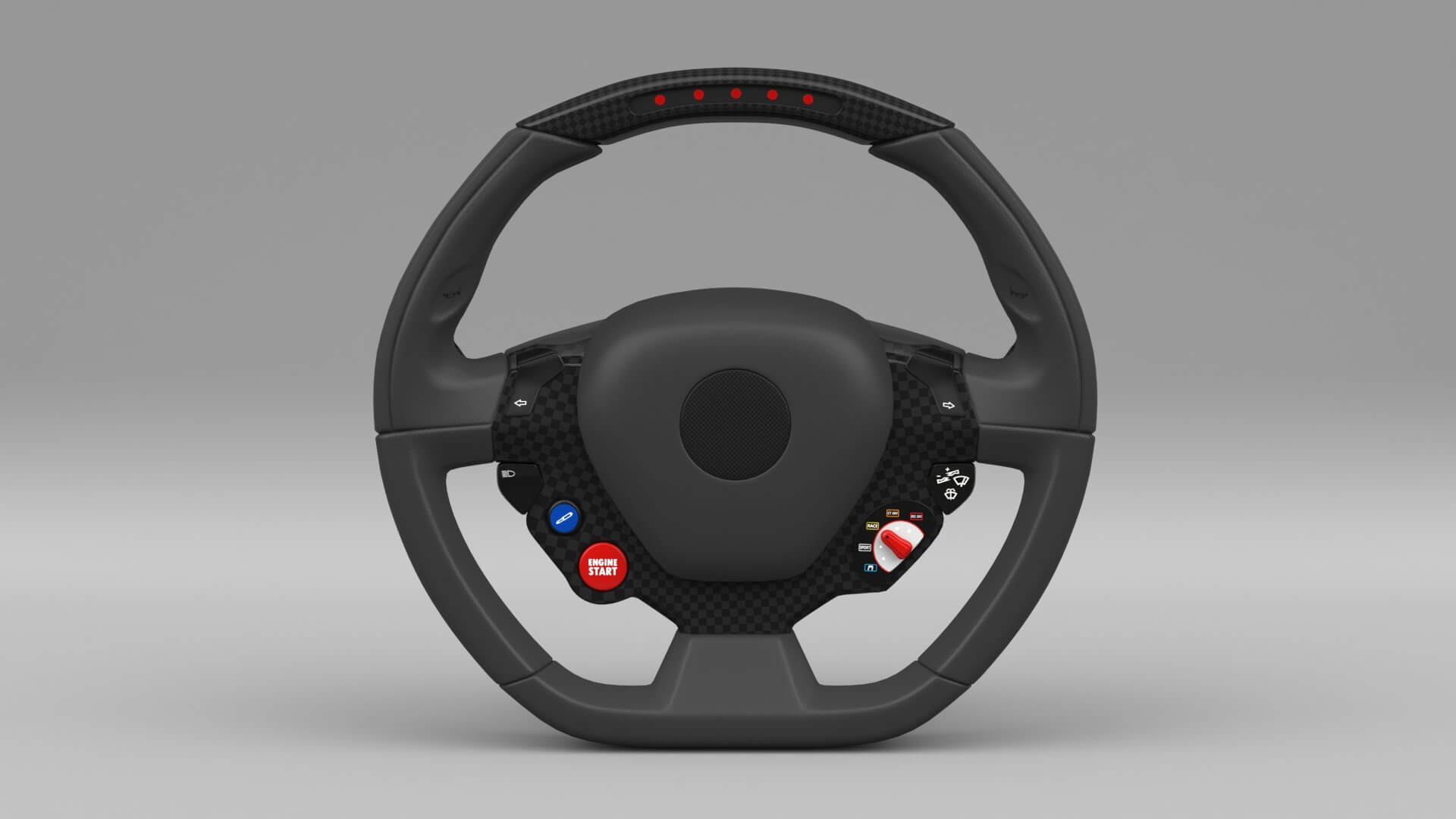 Sport Steering Wheel 3D Model by xnastudios