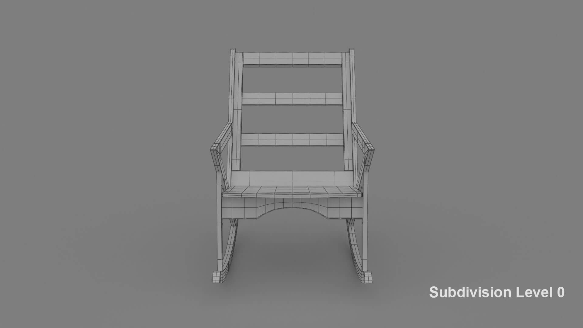 Wood Rocking Sofa Chair - 3D Model by xnastudios