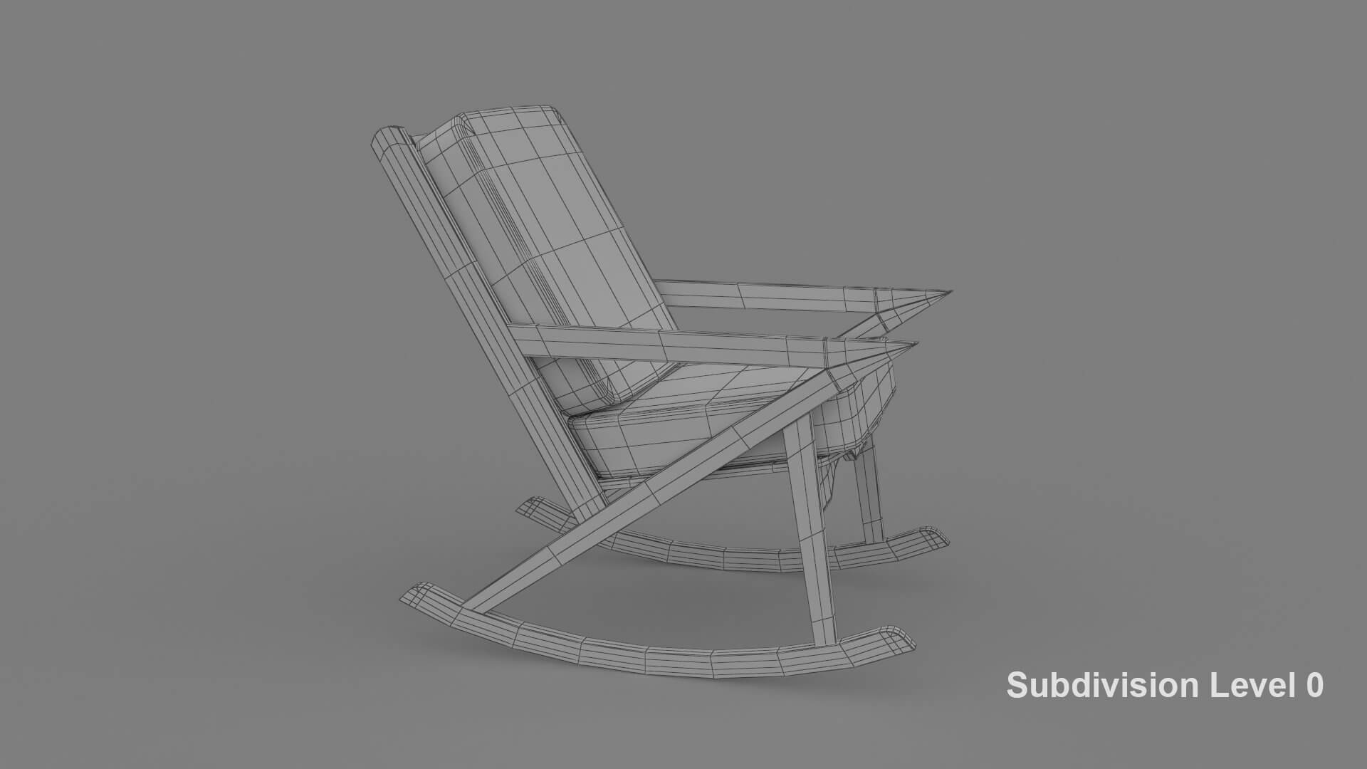 Wood Rocking Sofa Chair - 3D Model by xnastudios