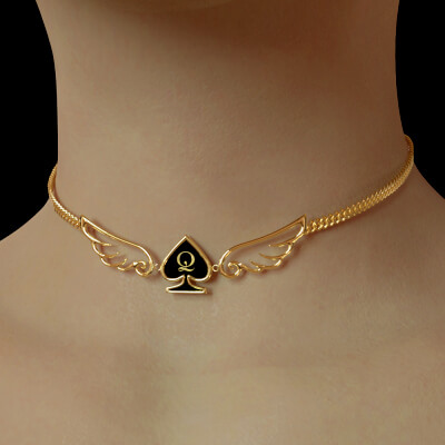 Queen of Spades Choker Necklace for Genesis 8 Female