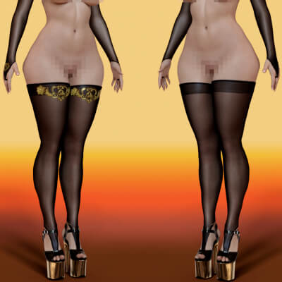 Qos V Gloves and Stockings for Genesis 8 Female by XR71
