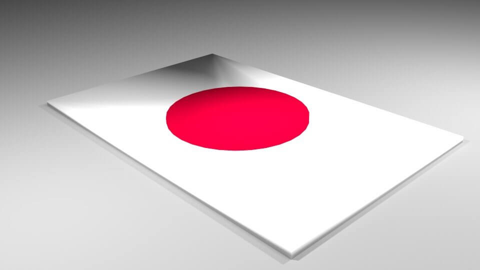 Flag - Japan 3D Model by Xtreme Studio