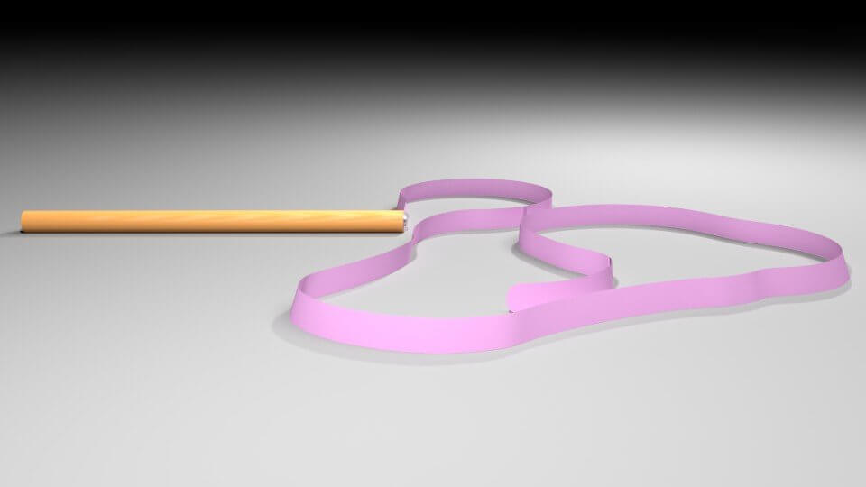 Gymnastics Apparatus Ribbon 3D Model by Xtreme Studio