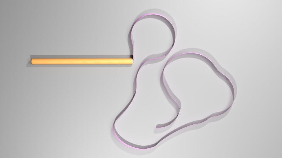 Gymnastics Apparatus Ribbon 3D Model by Xtreme Studio