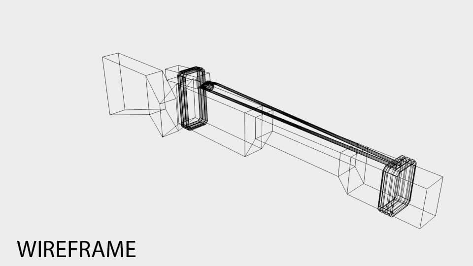 Rubber Band Gun 1 3D Model by Xtreme Studio