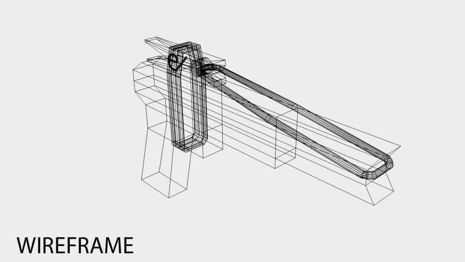 Rubber Band Gun 2 3D Model by Xtreme Studio