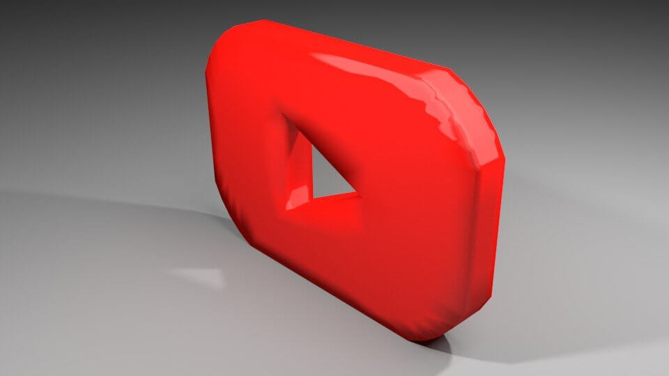 Youtube Icon Logo 3d Model