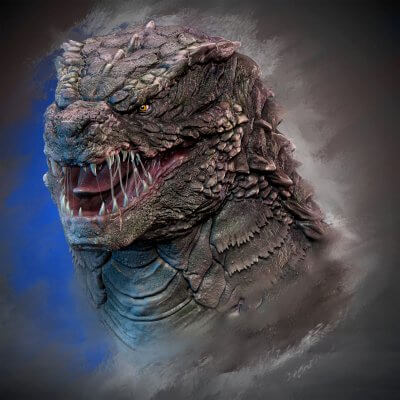 Godzilla Head - 3D Model by yash deval