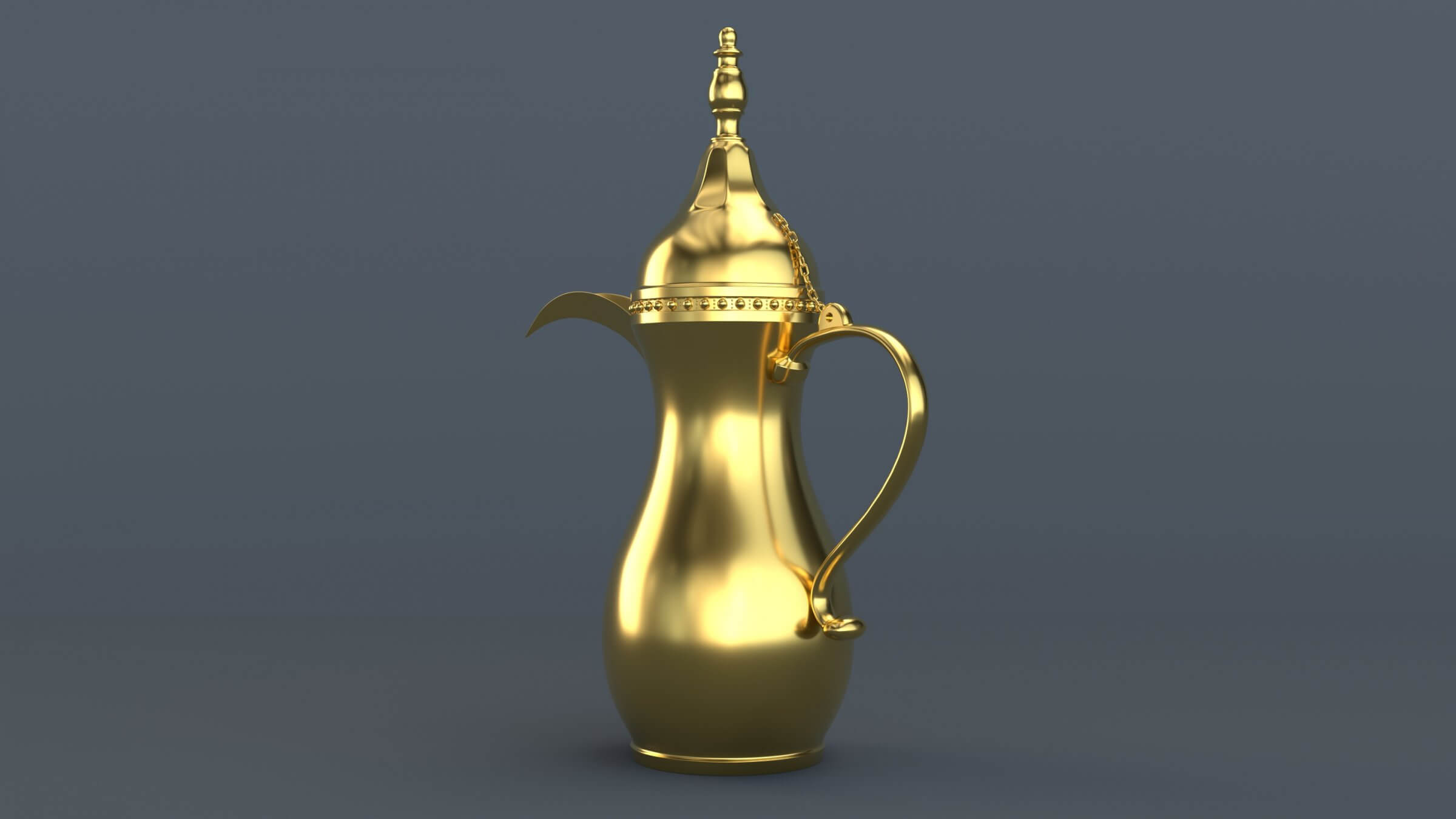 Arabic Dallah Coffee Pot 3D Model by yassine helal