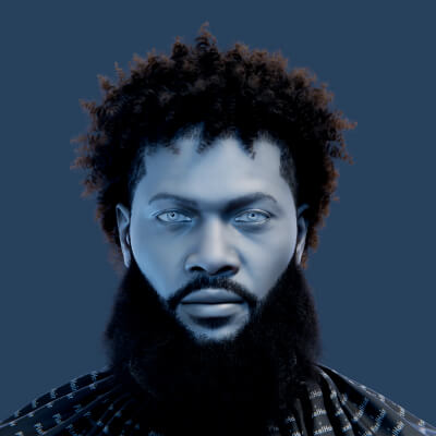 Pixelhair Blender Hairstyle - Odel Beckham Jr Afro 012 3D Model by Yelzkizi