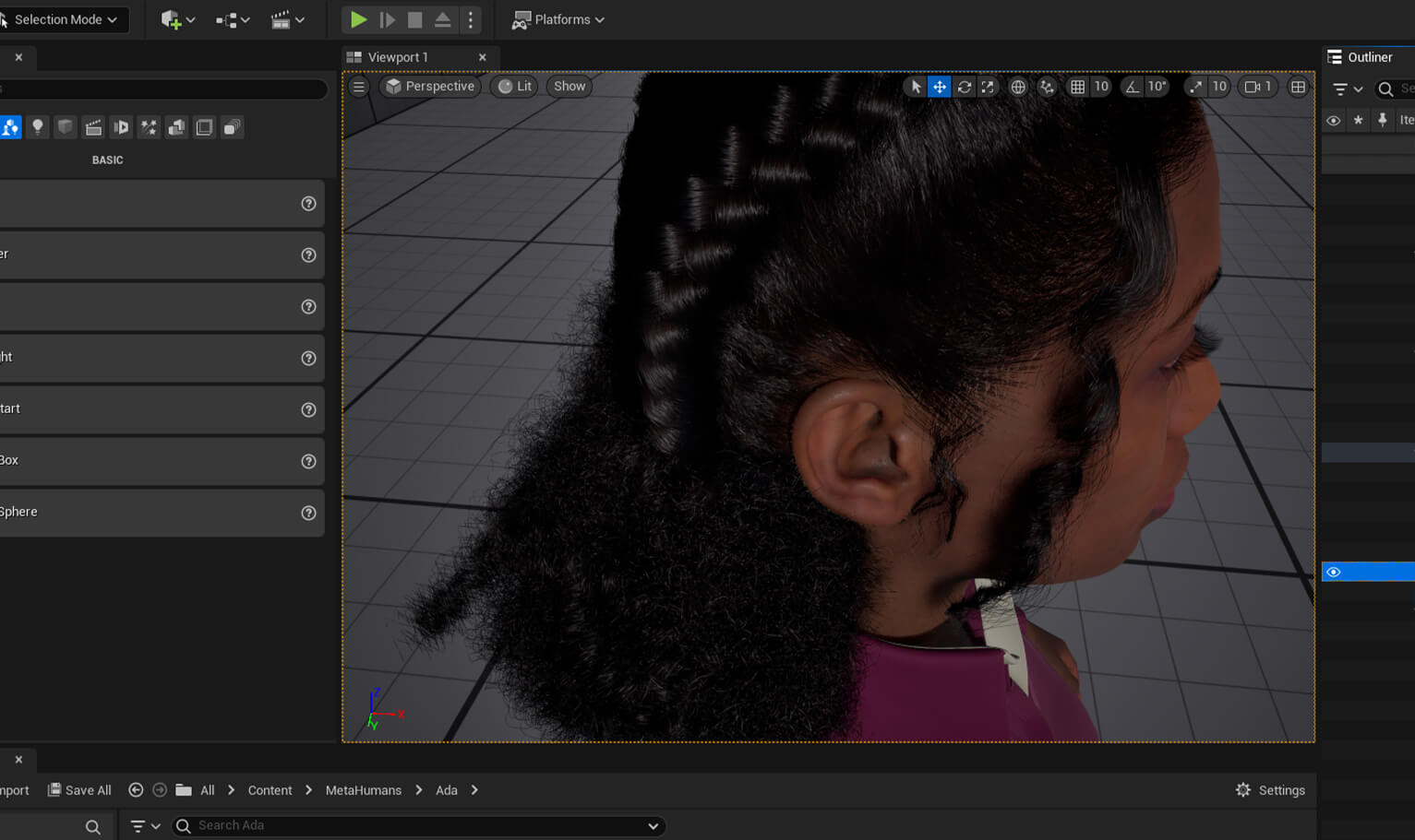 Pixelhair Hairstyle - Braids 002 3D Model by Yelzkizi