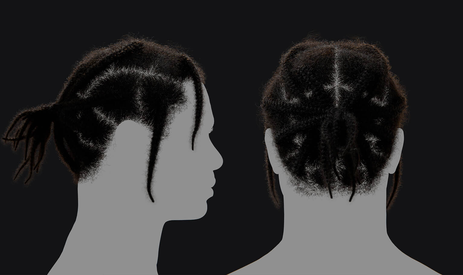 Pixelhair Hairstyle - Braids 004 3D Model by Yelzkizi