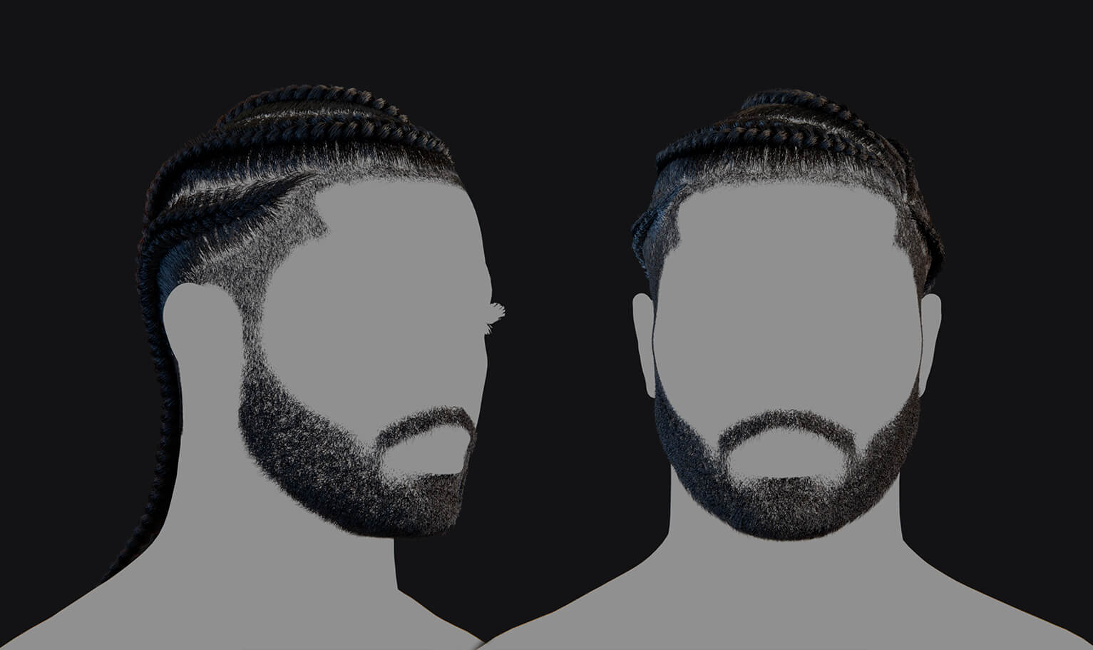 Pixelhair Hairstyle - Braids 007 3D Model by Yelzkizi