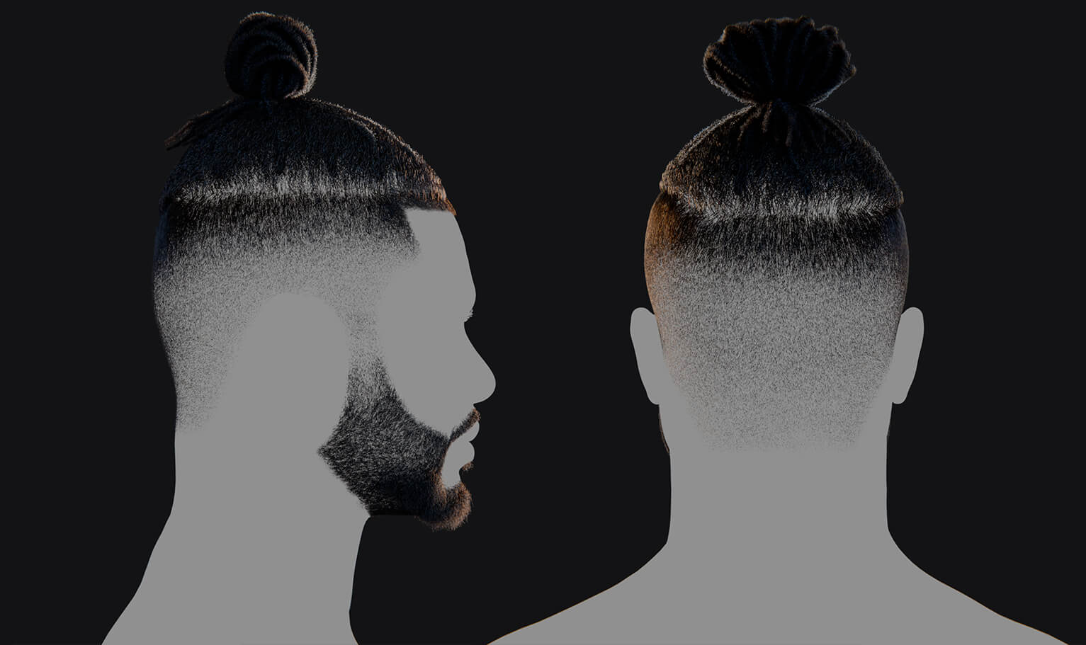 Pixelhair Hairstyle - Dreads Fade 020 3D Model by Yelzkizi