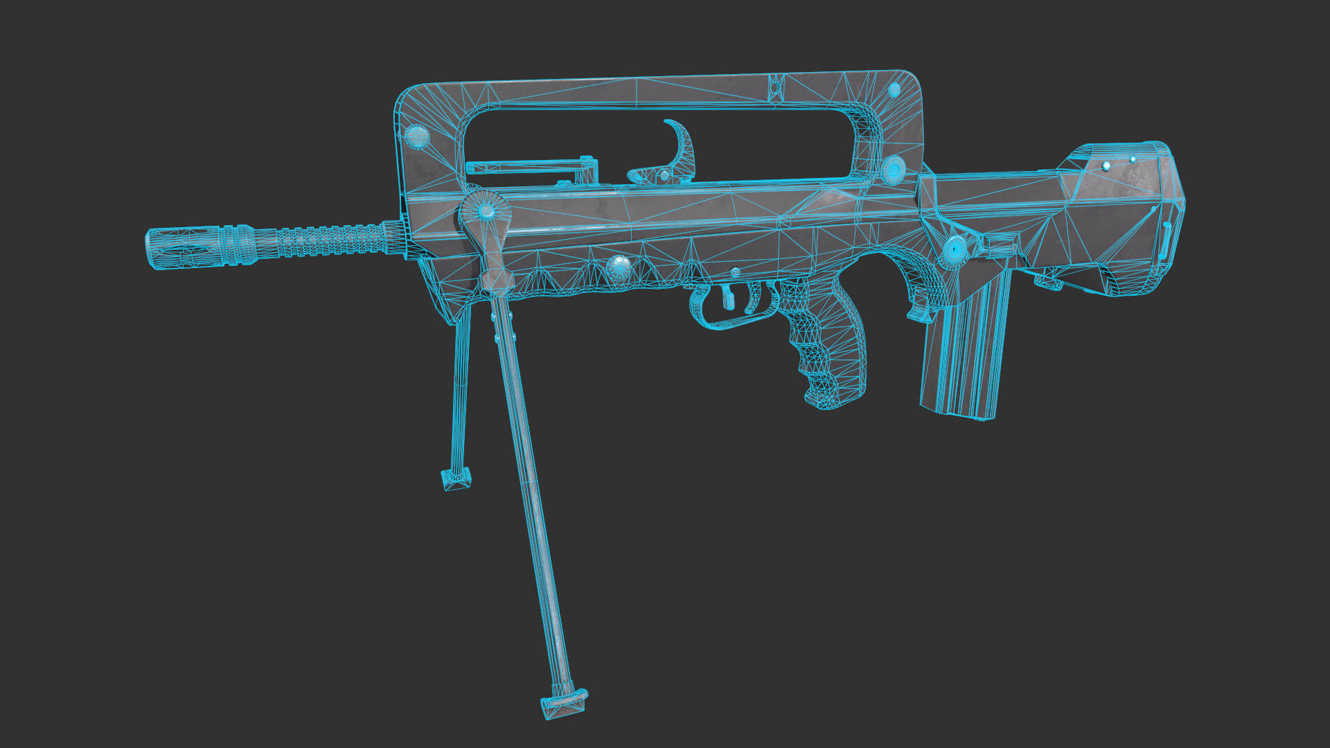 Famas F1 Rifle 3D Model by yndelmund