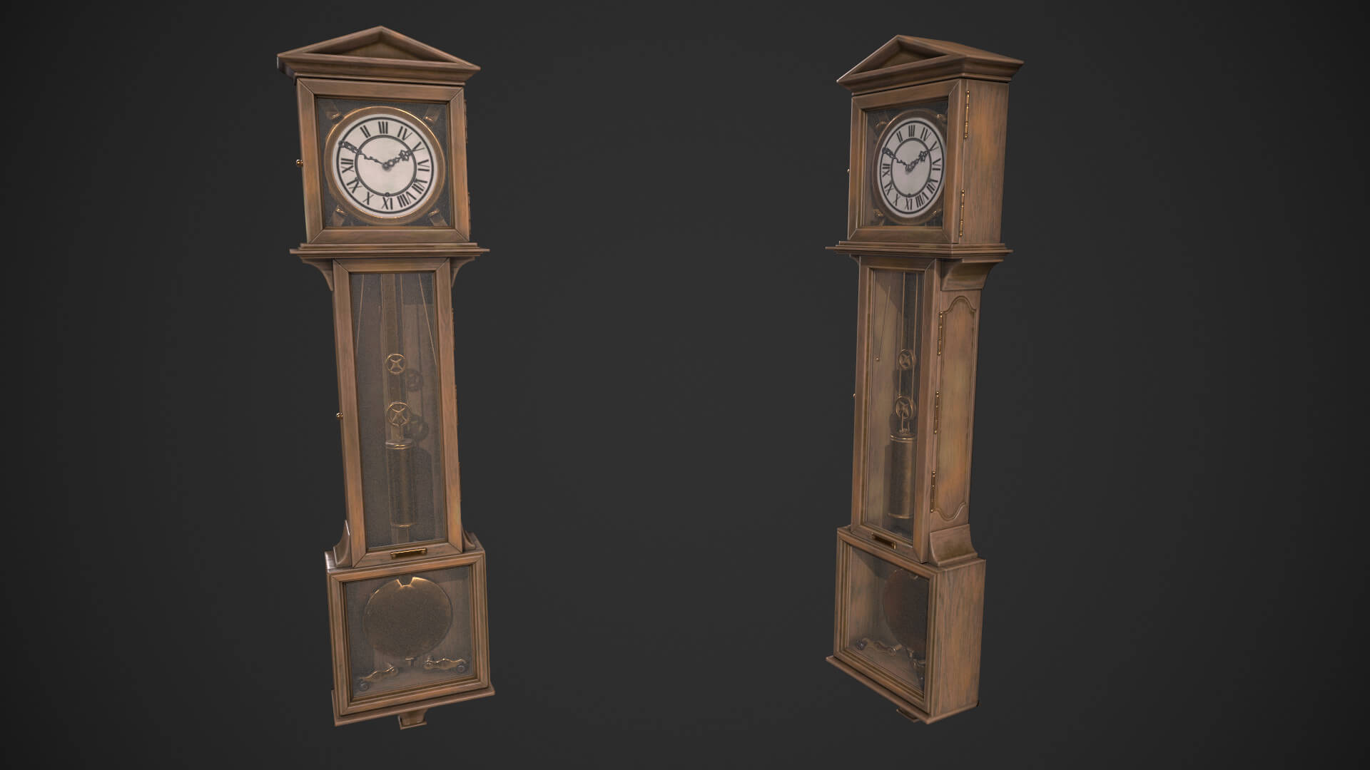 Grandfather Clock 3D Model by yndelmund