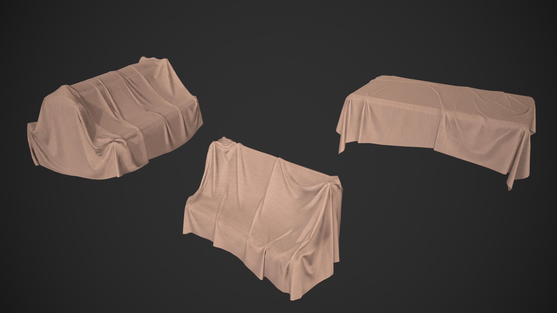 Table Cloth Drapery - 3D Model by yn-delmund