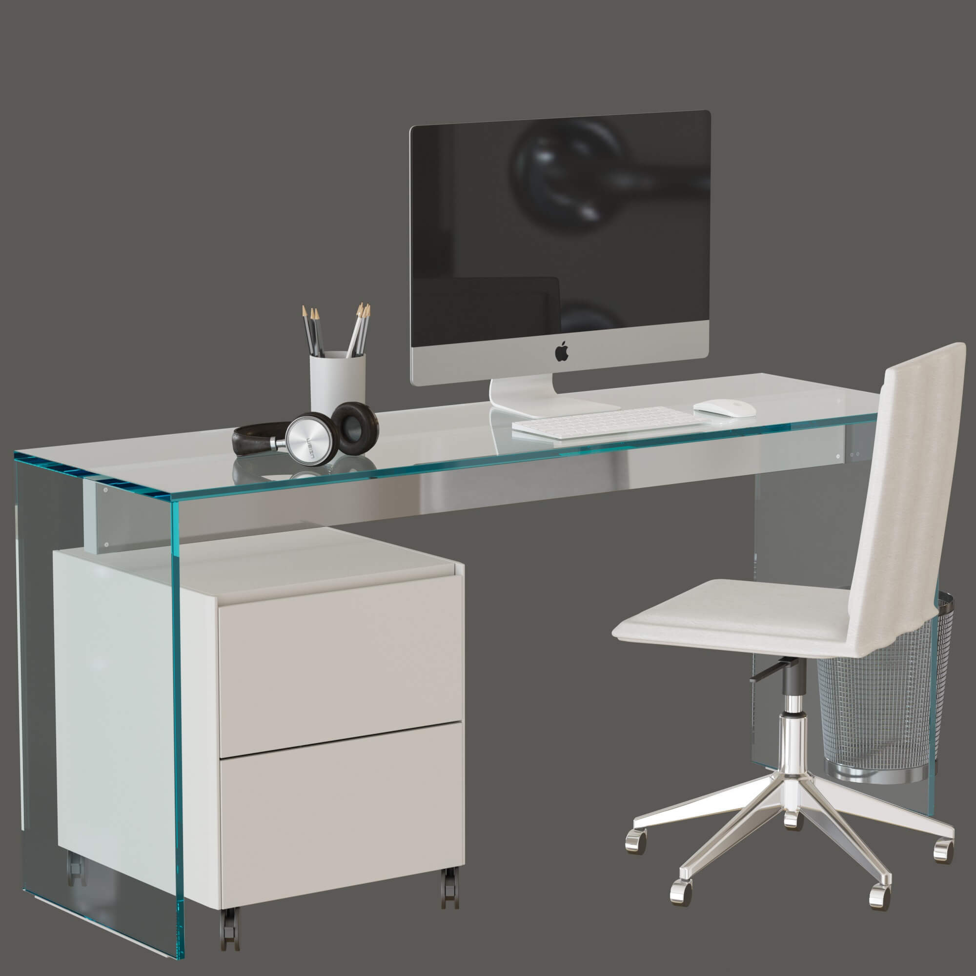 Glass Work Table 3D Model by yoptaev