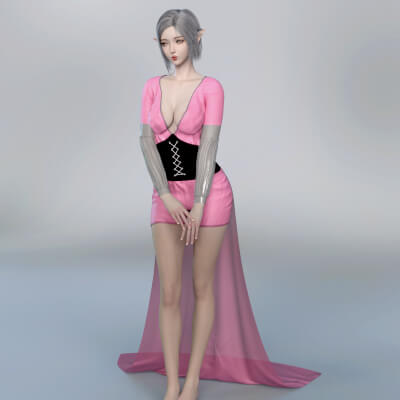 dForce Sexy Tight Fitting Clothes Outfit for Genesis 9