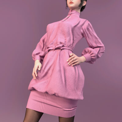 dForce Shirt Dress Outfit for Genesis 9 by yuke