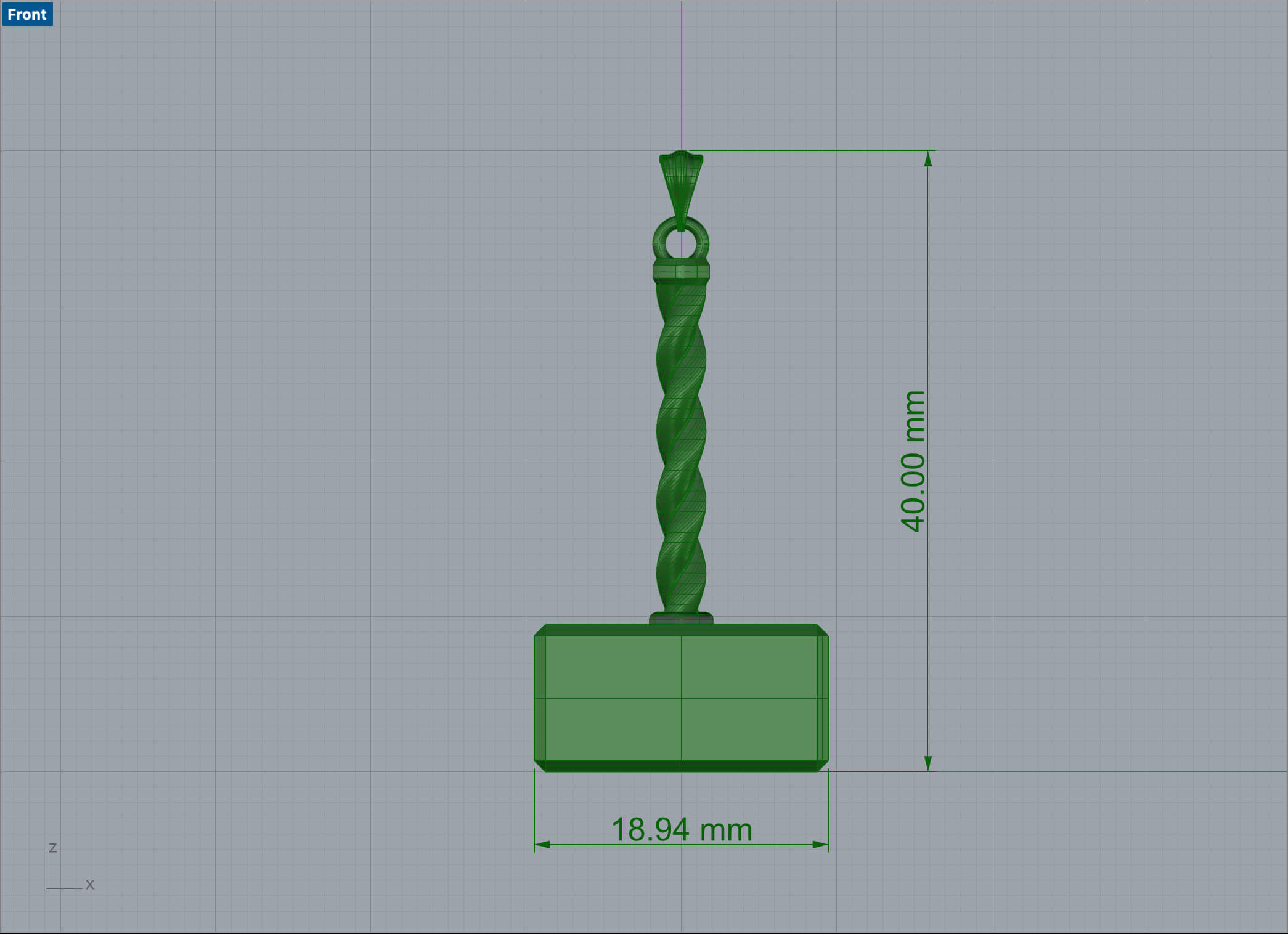 Sledgehammer Pendant 3D Print Model by Yurecs