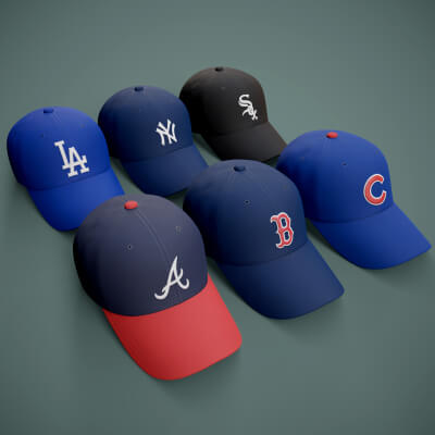 Baseball Team Style Cap Texture Add-On by YuriBarinov