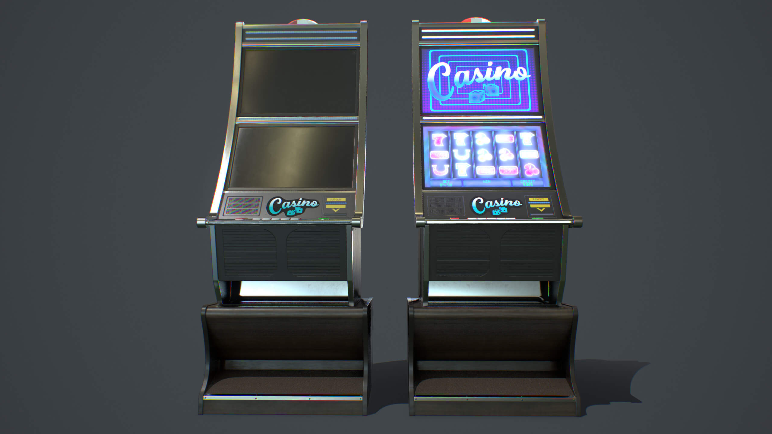 Casino Slot Machine PBR 3D Model by YuriBarinov
