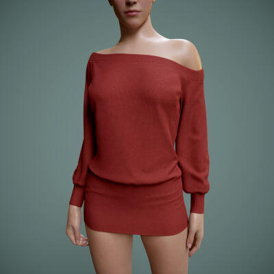 Knitted Dress 2v for Genesis 9 by YuriBarinov