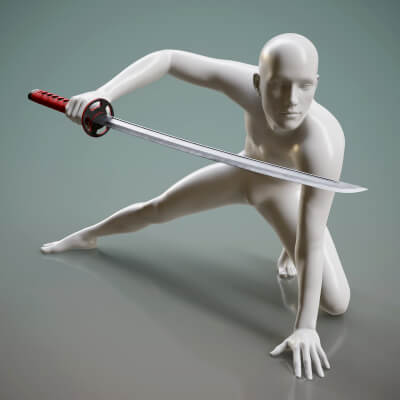 Modern Katana Blade Prop and Pose G8 by YuriBarinov