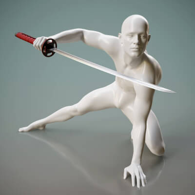 Modern Katana Blade Prop and Pose G9 by YuriBarinov