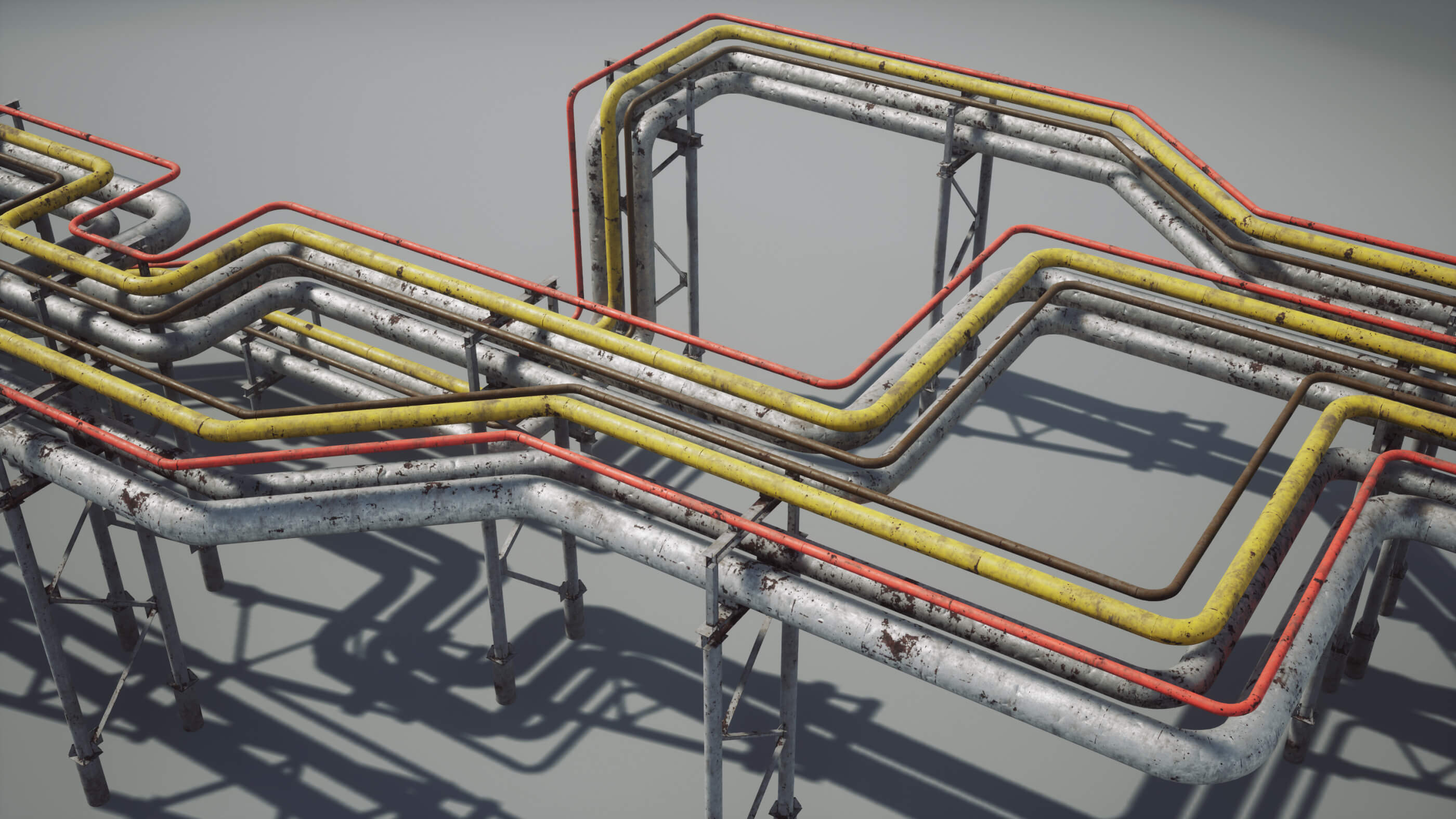 Modular Industrial Pipeline - 3D Model by YuriBarinov
