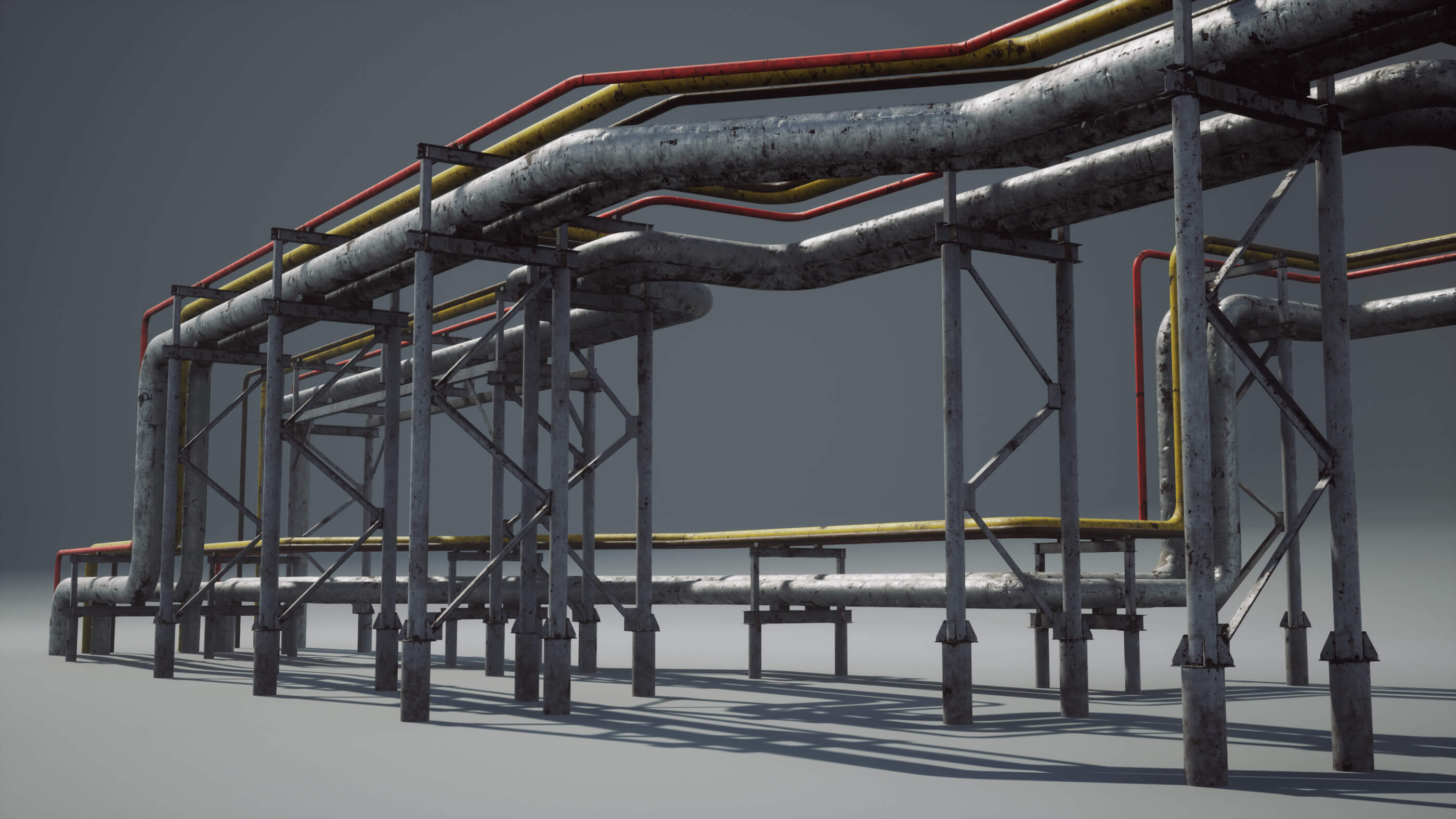 Modular Industrial Pipeline - 3D Model by YuriBarinov