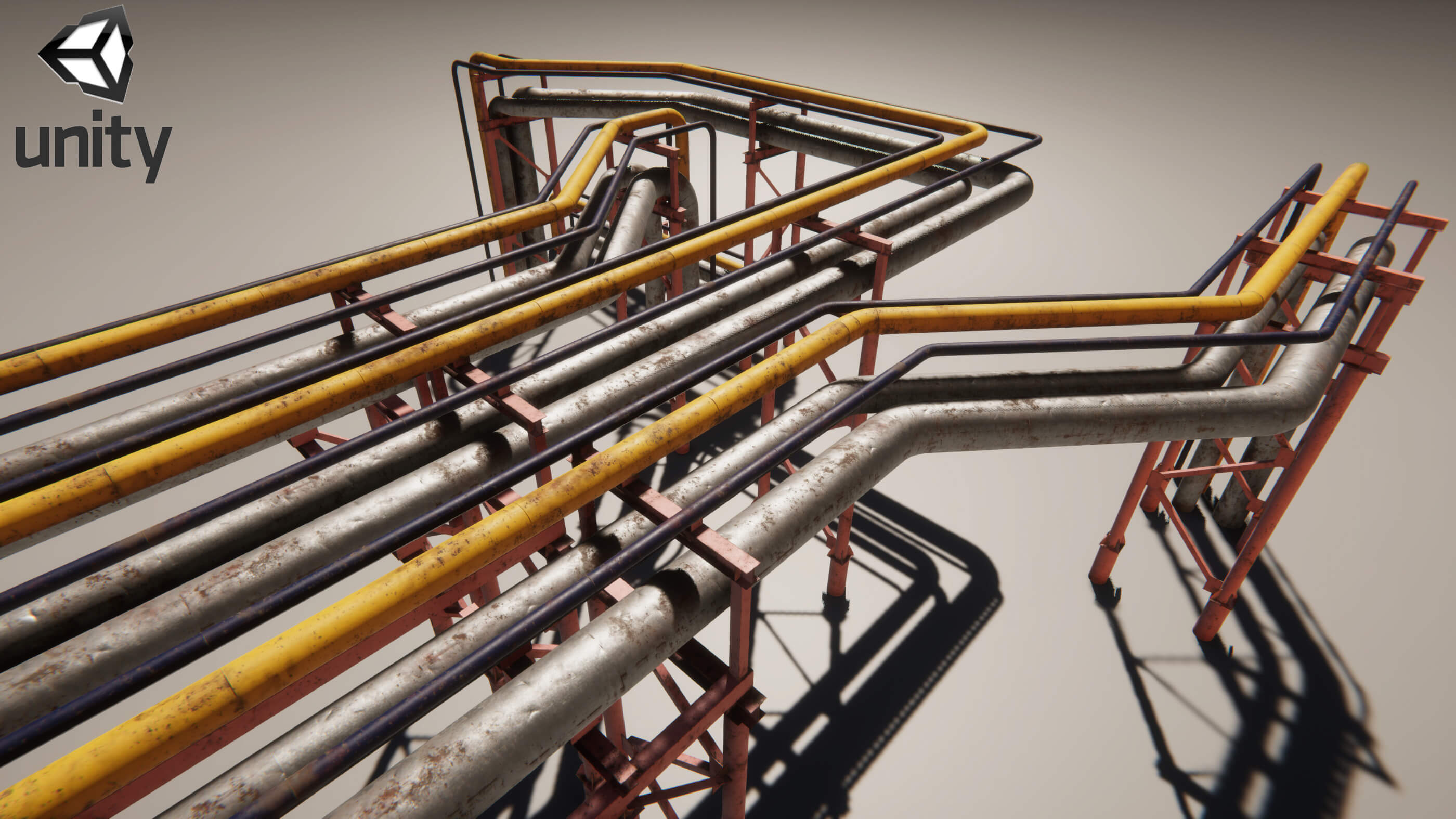 Modular Industrial Pipeline - 3D Model by YuriBarinov