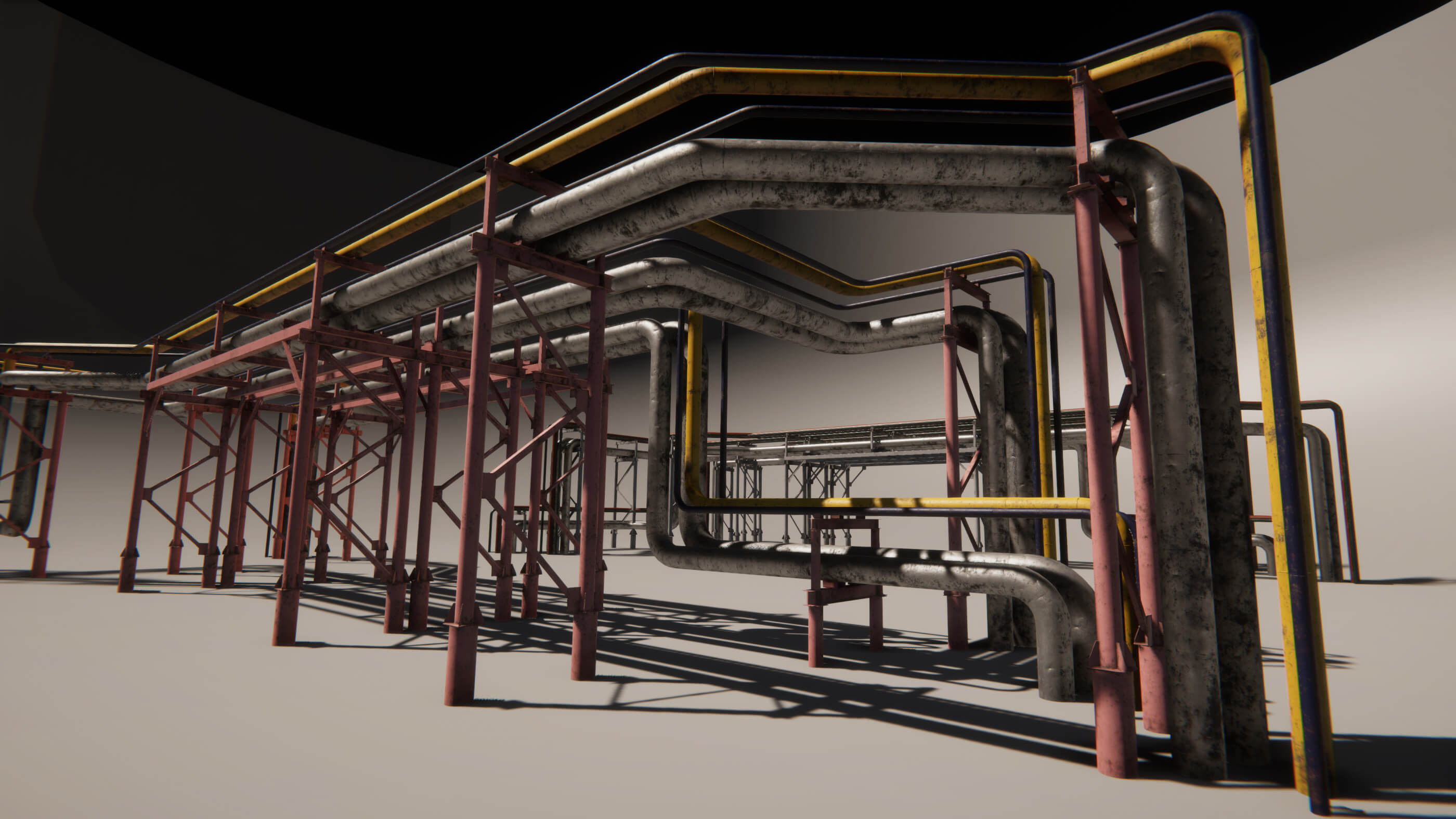Modular Industrial Pipeline - 3D Model by YuriBarinov