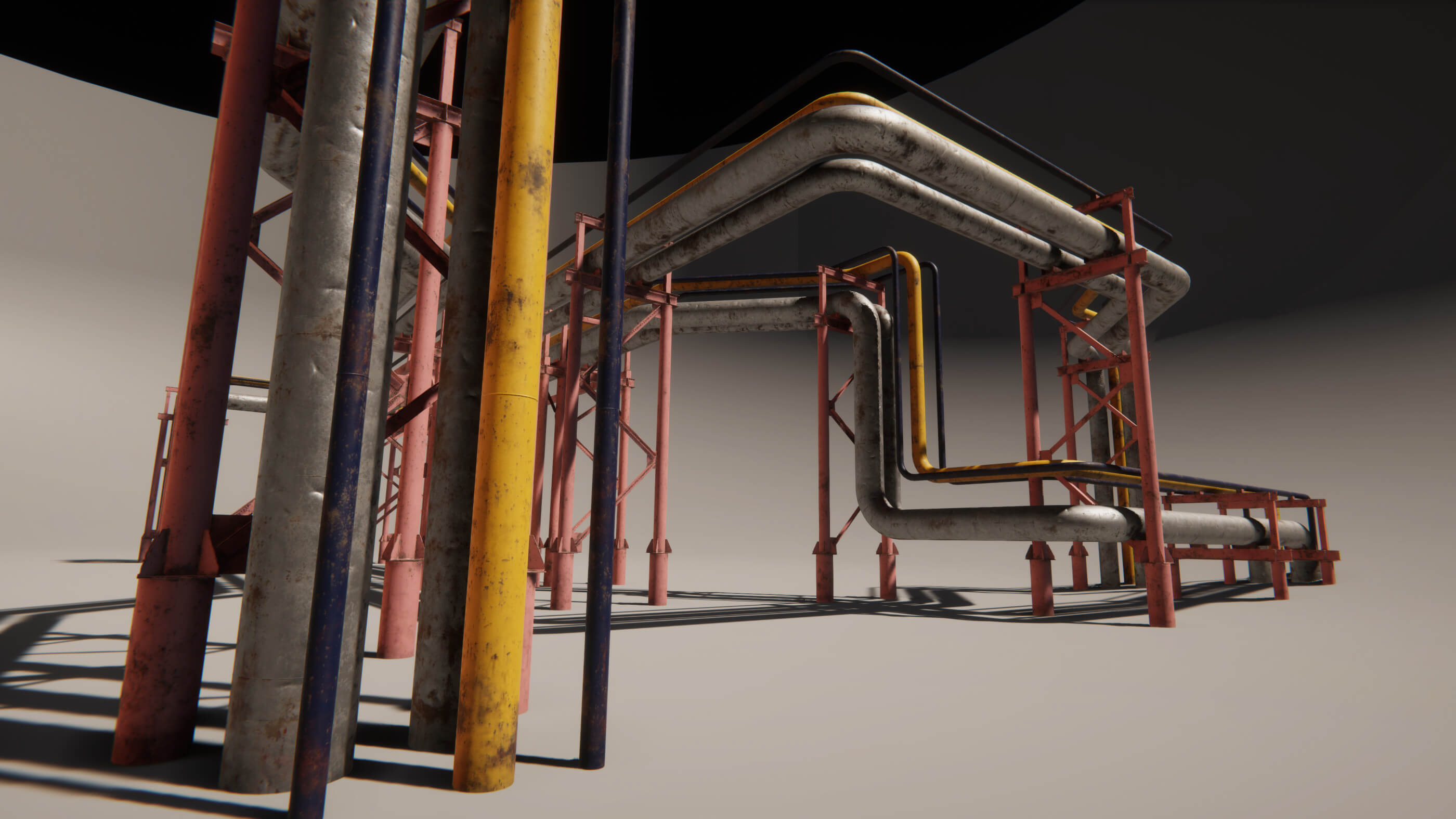 Modular Industrial Pipeline - 3D Model by YuriBarinov