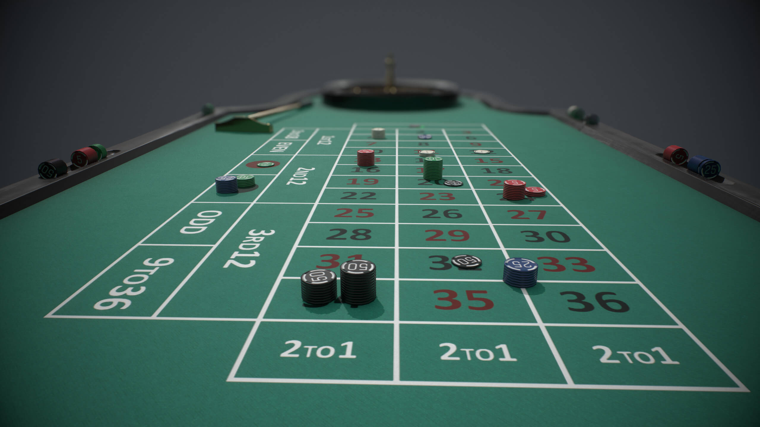 Roulette Table 3D Model by YuriBarinov