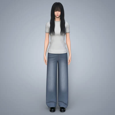 Arcline Relaxed Denim Pants for Genesis 9 by YYXQWER