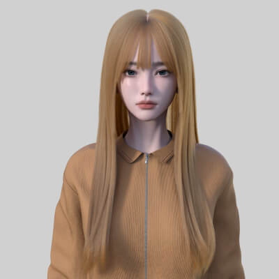 YYX Eclipse Long Straight with Bangs for Genesis 9