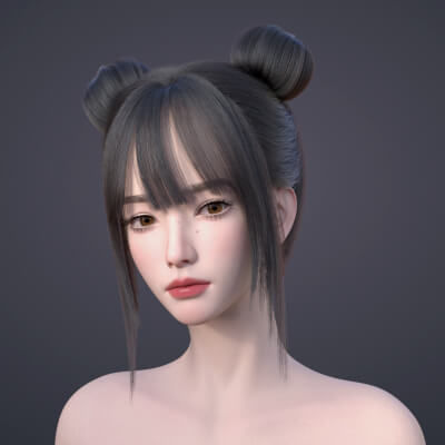 YYX Eira for Genesis 9 with Soft Twin Buns Hair