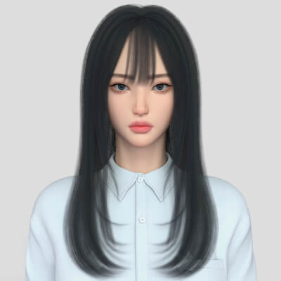 YYX Soft Fringe Long Hair for Genesis 9