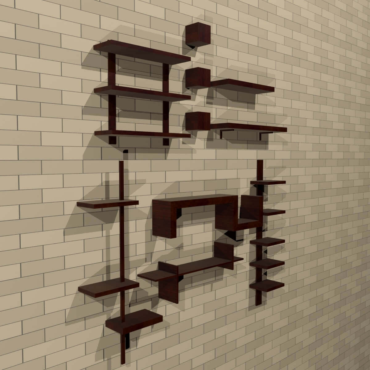 Wall Shelves 3D Model by Zakaria art work