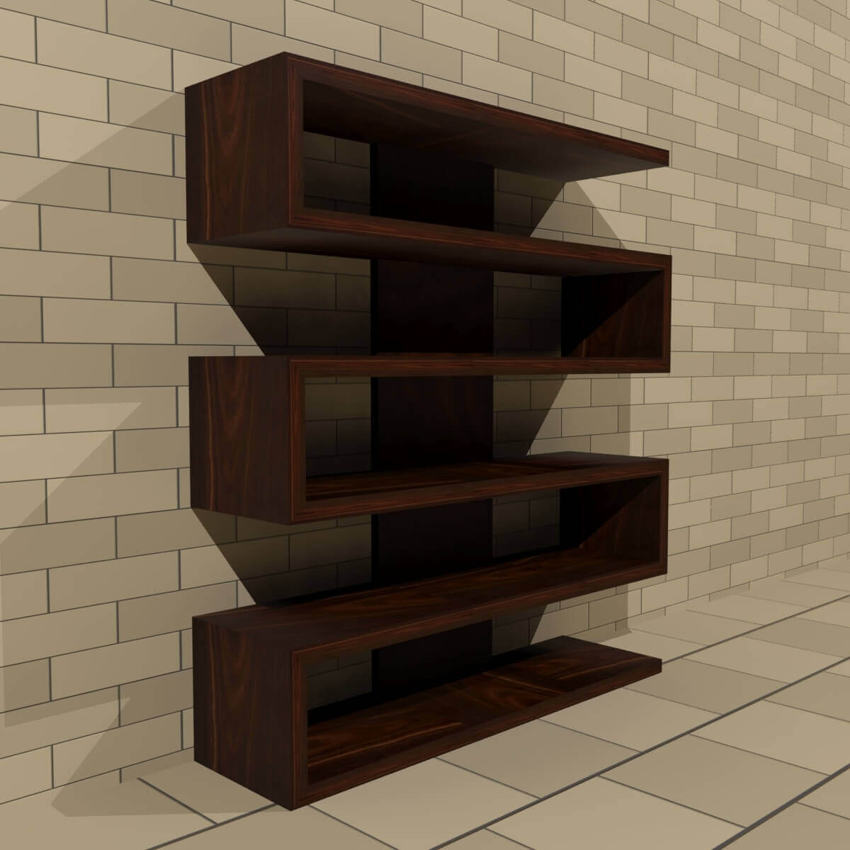 Wall Shelf Unit 3D Model by Zakaria art work