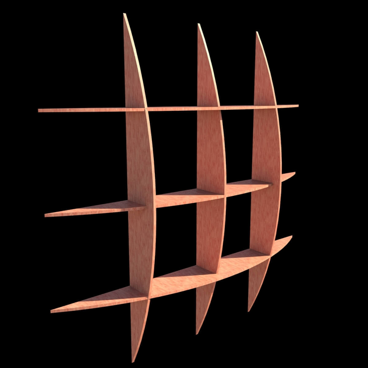 Unique Wall Shelves 3D Model by Zakaria art work