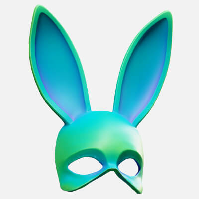 Rabbit Bunny Mask - 3D Model by zames1992d