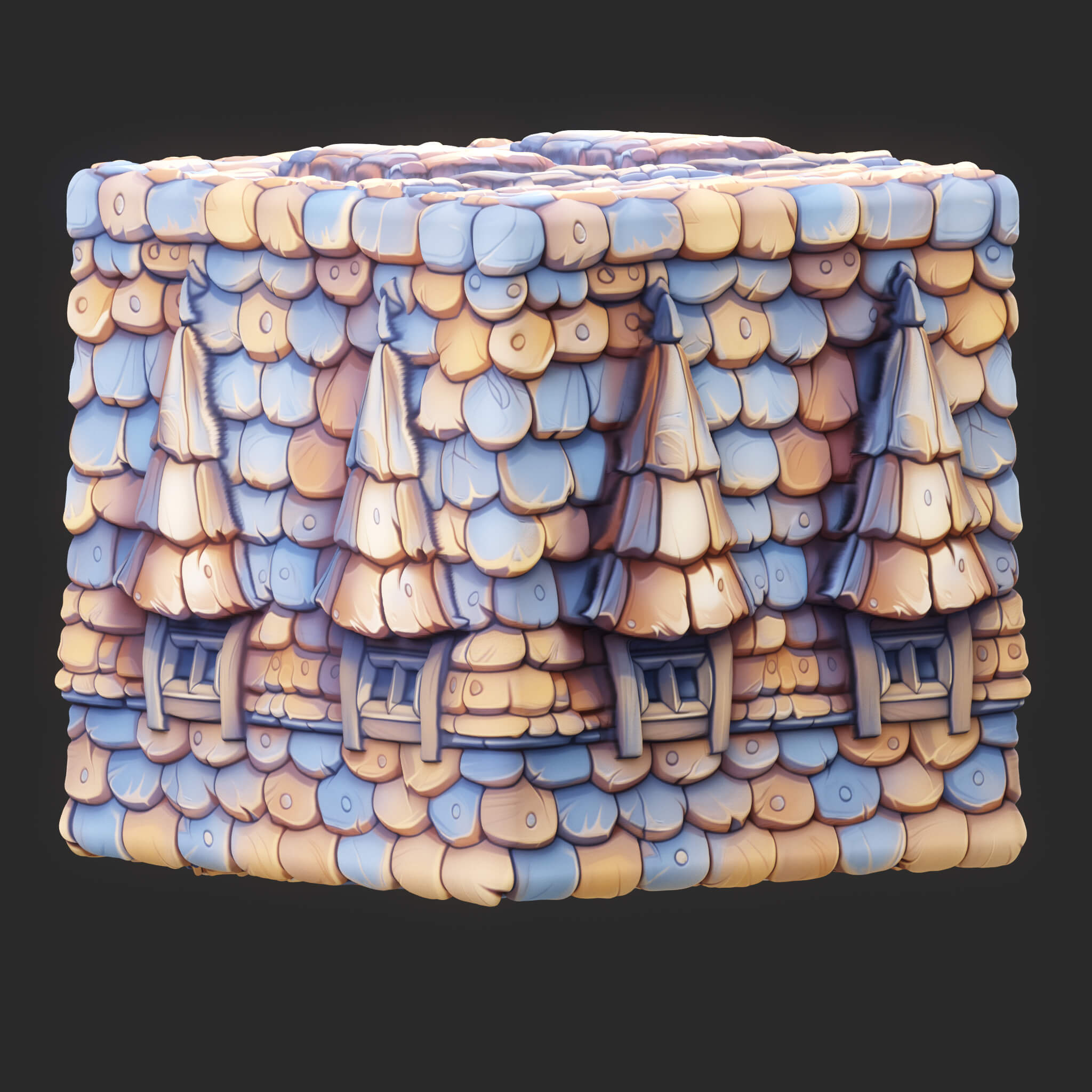 Stylized Roof Seamless Texture by zames1992d
