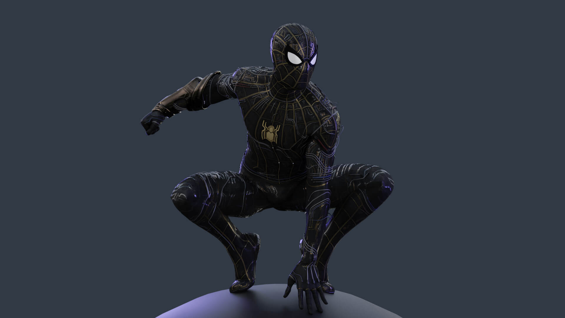 Black Spiderman Real Suit