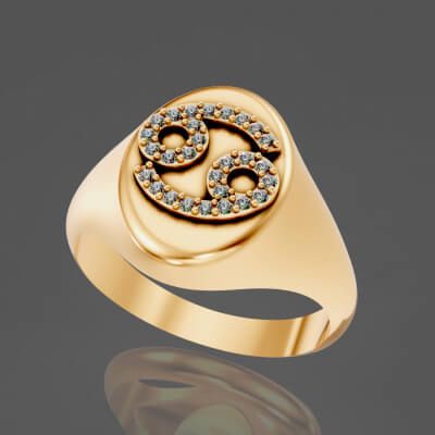 Cancer Ring Zodiac - 3D Model by ZaraHM
