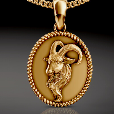 Goat Pendant - 3D Model by ZaraHM