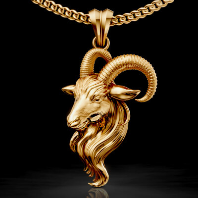 Goat Pendant - 3D Model by ZaraHM