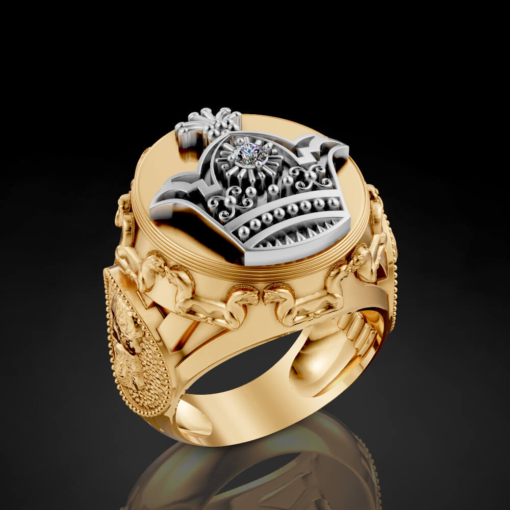 Royal Crown Ring - 3D Model by ZaraHM